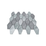 Selbstklebende Mosaikfliesen Metall | Picket Silber | 30×30 cm | Küche, Bad & WC