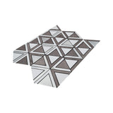 Selbstklebende Mosaikfliesen Metall | Dreieck Grau Weiß-Silber | 28,7×33,1 cm | Küche, Bad & WC
