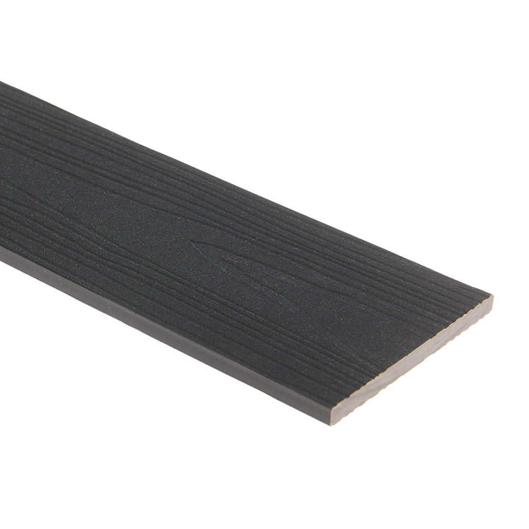 Fassadenbrett Schwarz 290CM | Abschlussbrett | Garten | 3D Holzmaserung