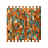 Selbstklebende Mosaikfliesen Metall | Riemchen 3D Patina Kupfer | 30×29,8 cm | Küche, Bad & WC