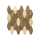 Selbstklebende Mosaikfliesen Metall | Picket Braun | 30×30 cm | Küche, Bad & WC
