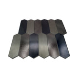 Selbstklebende Mosaikfliesen Metall | Picket Blau | 28,2×27,3 cm | Küche, Bad & WC