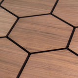 Hexagonpaneel Walnuss 81CM | Akustik | Wanddekoration | Sechseck-Form