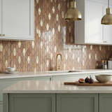 Selbstklebende Mosaikfliesen Metall | Picket Braun | 30×30 cm | Küche, Bad & WC