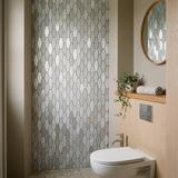Selbstklebende Mosaikfliesen Metall | Picket Silber | 30×30 cm | Küche, Bad & WC