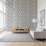 Selbstklebende Mosaikfliesen Metall | Dreieck Grau Weiß-Silber | 28,7×33,1 cm | Küche, Bad & WC