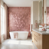Selbstklebende Mosaikfliesen Metall | Bogen Rosa | 28,8×29,8 cm | Küche, Bad & WC