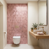Selbstklebende Mosaikfliesen Metall | Bogen Rosa | 28,8×29,8 cm | Küche, Bad & WC