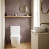 Selbstklebende Mosaikfliesen Metall | Fächer Mauve | 26,8×28,1 cm | Küche, Bad & WC
