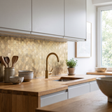 Hexagon Mosaik Gold Küche Backsplash