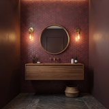 Hexagon Mosaik Bordeaux Gäste-WC