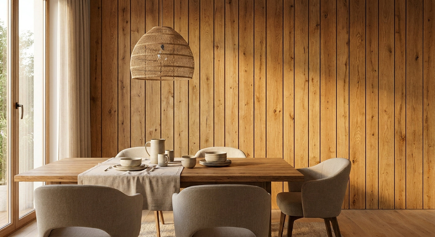 Beste Akustikpaneele rustikale Eiche für Esszimmer