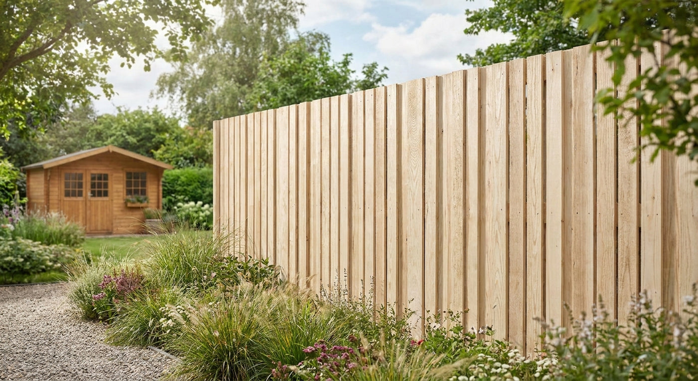 Fassadenverkleidung Birke für Gartenzäune und Sichtschutz