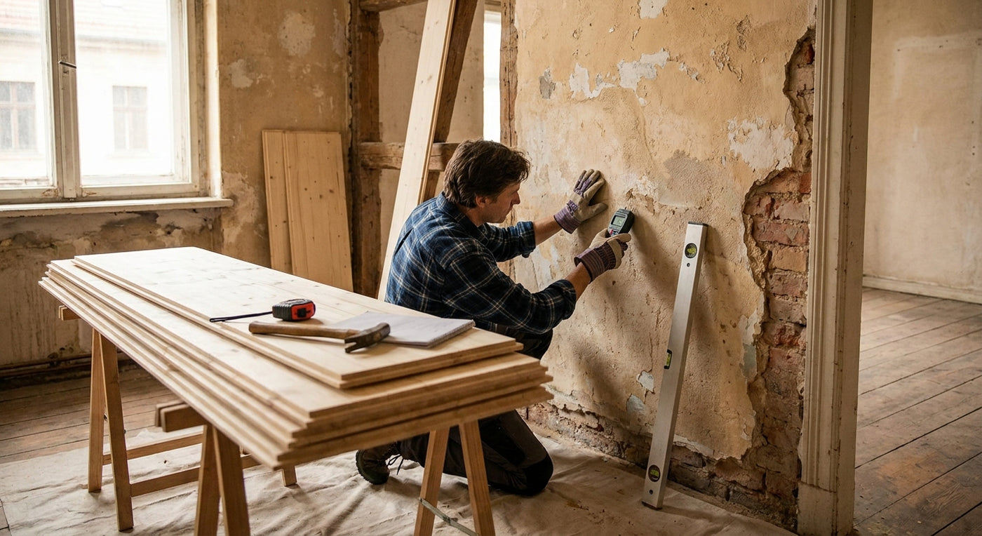 Wandpaneele im Altbau anbringen: Untergrund prüfen
