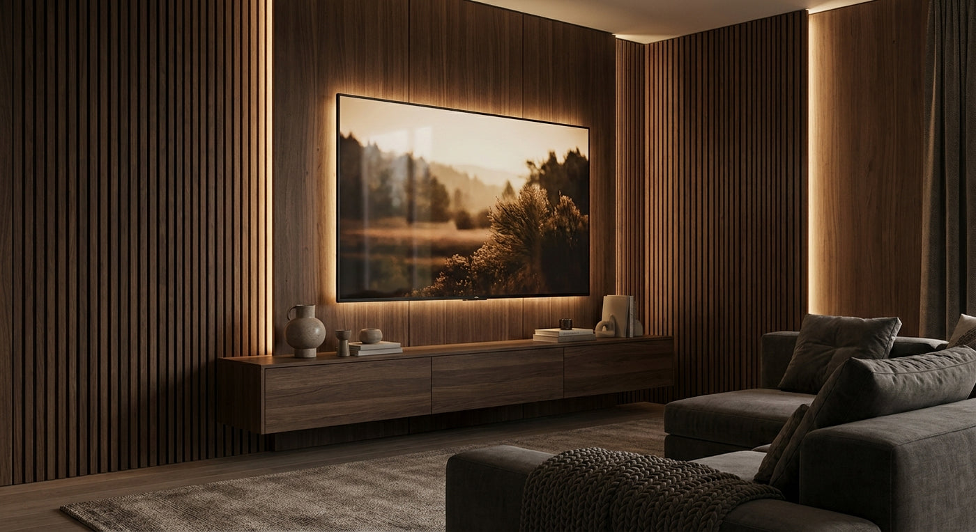 Akustikpaneele TV-Wand: So wird die Wand zum Highlight