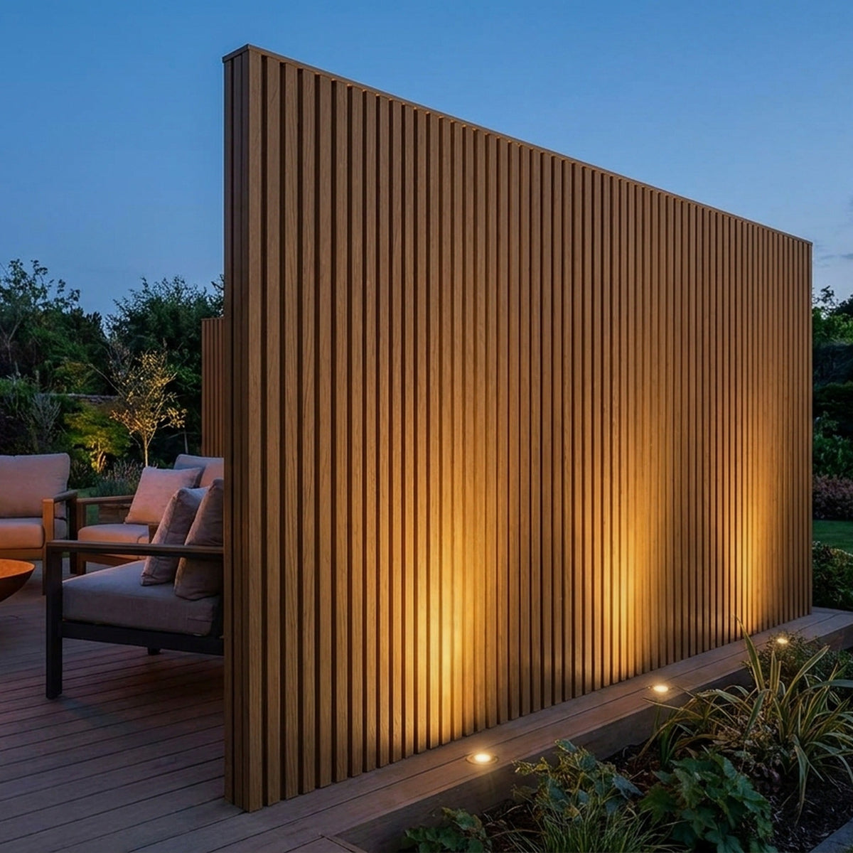 Fassadenverkleidung Eiche 290CM | Garten | 3D Holzmaserung