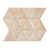 Holz Wandverkleidung Rubberwood XL Mosaik-Look 3D | 30×35 cm