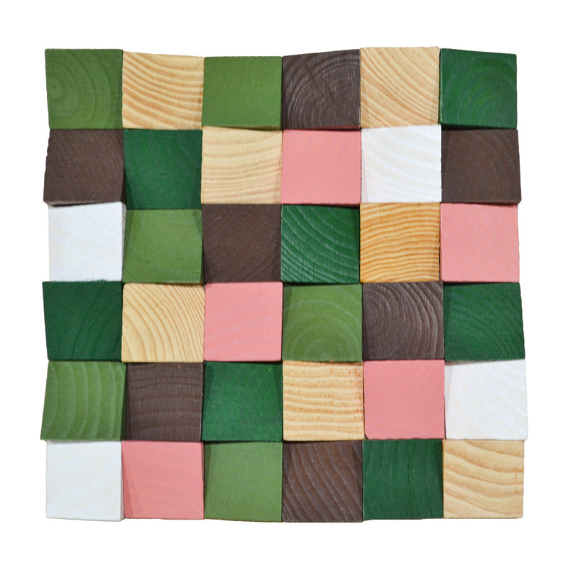 Holz Mosaikpaneele | Rich Pine | 30×30 cm | Holzfliese