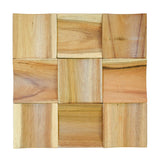 Holz Mosaikpaneele | Timeless Teak | 30×30 cm | Holzfliese