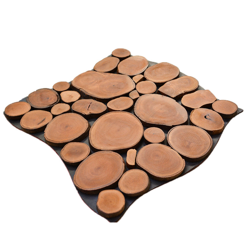 Holz Mosaikpaneele  | Lychee | 30×30 cm | Holzfliese