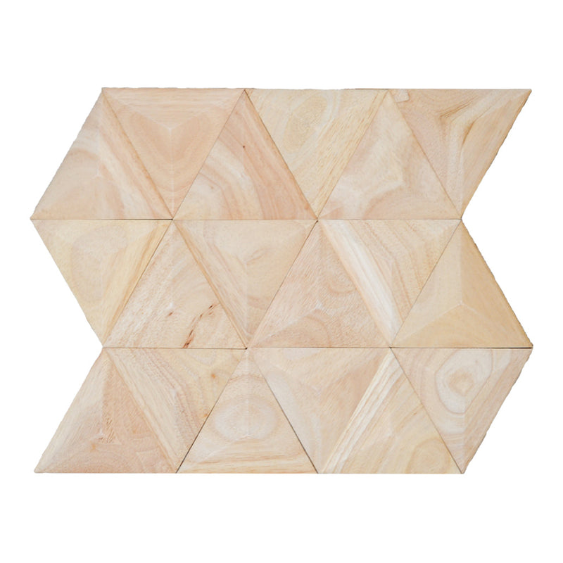 Holz Mosaikpaneele  | Rubberwood XL | 30×35 cm | Holzfliese
