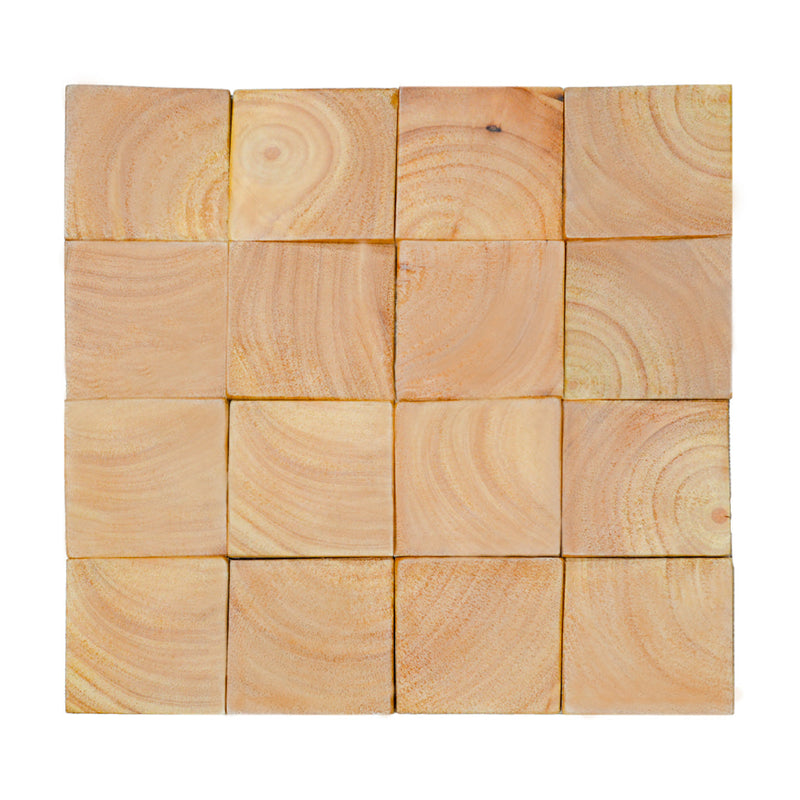 Holz Mosaikpaneele | Rubberwood | 30×30 cm | Holzfliese