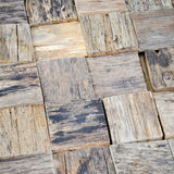 Holz Wandverkleidung Marine Shipwood Mosaik-Look 3D | 30×30 cm
