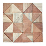 Holz Wandverkleidung Merbau Mosaik-Look 3D | 30×30 cm