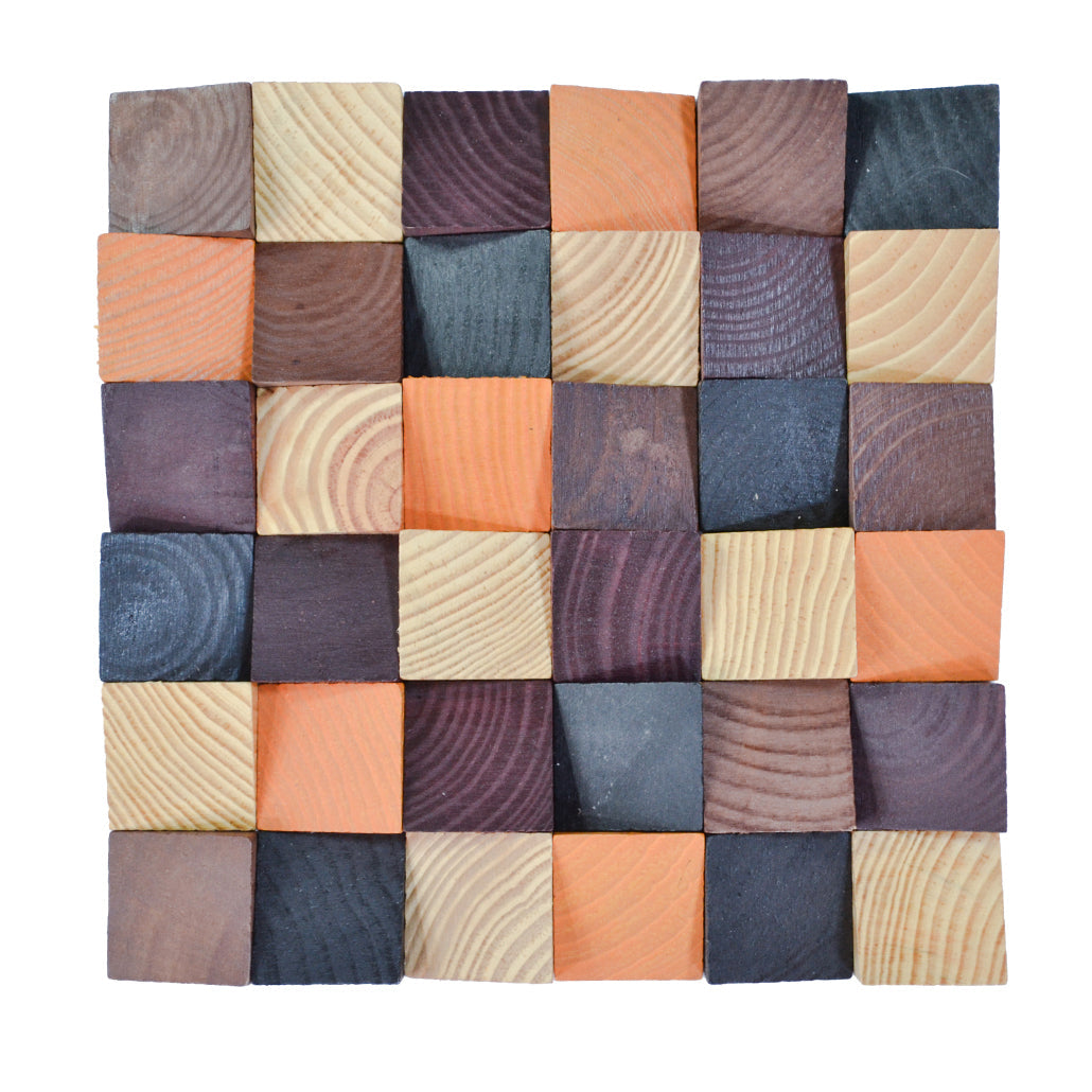 Holz Wandverkleidung Bold Pine Mosaik-Look 3D | 30×30 cm
