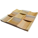 Holz Wandverkleidung Timeless Teak Mosaik-Look 3D | 30×30 cm