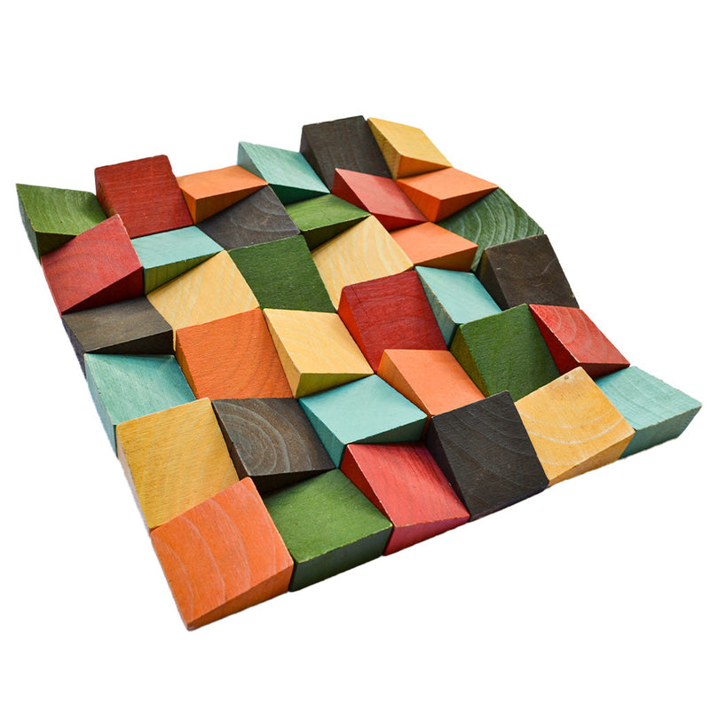 Holz Mosaikpaneele | Dark Pine | 30×30 cm | Holzfliese