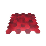 Selbstklebende Mosaikfliesen Metall | Hexagon Rot | 28,8×29,2 cm | Küche, Bad & WC