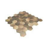 Selbstklebende Mosaikfliesen Metall | Hexagon Gold | 28,8×29,2 cm | Küche, Bad & WC