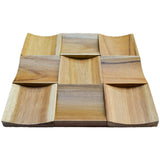 Holz Wandverkleidung Timeless Teak Mosaik-Look 3D | 30×30 cm