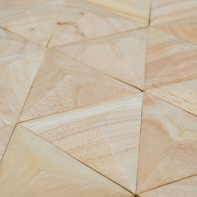 Holz Mosaikpaneele  | Rubberwood XL | 30×35 cm | Holzfliese