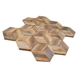 Holz Wandverkleidung Fresh Pine Mosaik-Look 3D | 30×35 cm