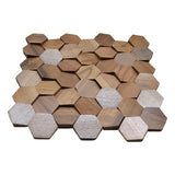 Holz Wandverkleidung Walnuss Velvet Mosaik-Look 3D | 31×30 cm