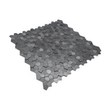 Selbstklebende Mosaikfliesen Metall | Pentagon 3D Anthrazit | 28,2×28,2 cm | Küche, Bad & WC