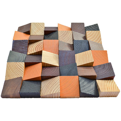 Holz Wandverkleidung Bold Pine Mosaik-Look 3D | 30×30 cm