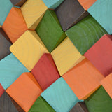 Holz Wandverkleidung Dark Pine Mosaik-Look 3D | 30×30 cm