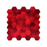 Selbstklebende Mosaikfliesen Metall | Hexagon Rot | 28,8×29,2 cm | Küche, Bad & WC
