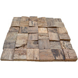 Holz Wandverkleidung Marine Shipwood Mosaik-Look 3D | 30×30 cm
