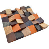 Holz Wandverkleidung Bold Pine Mosaik-Look 3D | 30×30 cm