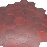 Selbstklebende Mosaikfliesen Metall | Hexagon Bordeaux | 28,8×29,2 cm | Küche, Bad & WC