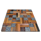 Holz Mosaikpaneele | Lava Mix | 30×30 cm | Holzfliese