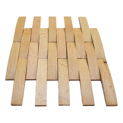 Holz Wandverkleidung Eiche Hell Mosaik-Look 3D | 30×30 cm