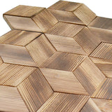 Holz Wandverkleidung Fresh Pine Mosaik-Look 3D | 30×35 cm