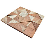 Holz Wandverkleidung Merbau Mosaik-Look 3D | 30×30 cm