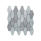 Selbstklebende Mosaikfliesen Metall | Picket Silber | 30×30 cm | Küche, Bad & WC