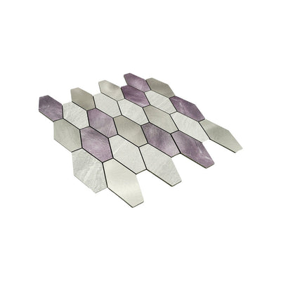 Selbstklebende Mosaikfliesen Metall | Picket Grau | 30×30 cm | Küche, Bad & WC